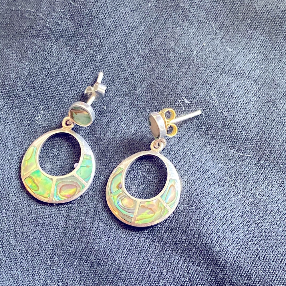 Sterling silver mother of pearl earrings